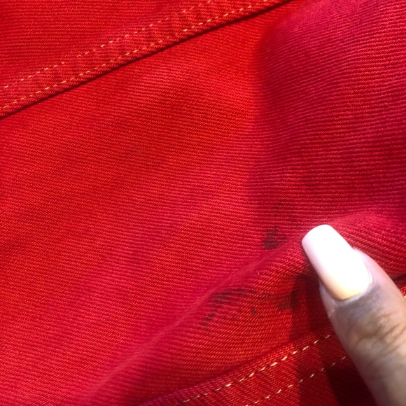 Red vintage twin red denim jacket by Levi’s - Picture 8 of 8